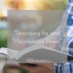 "Searching for and Maintaining Peace"